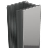 Chrome Fixed Frameless Shower Screen Panel with Dry Glaze U Channels
